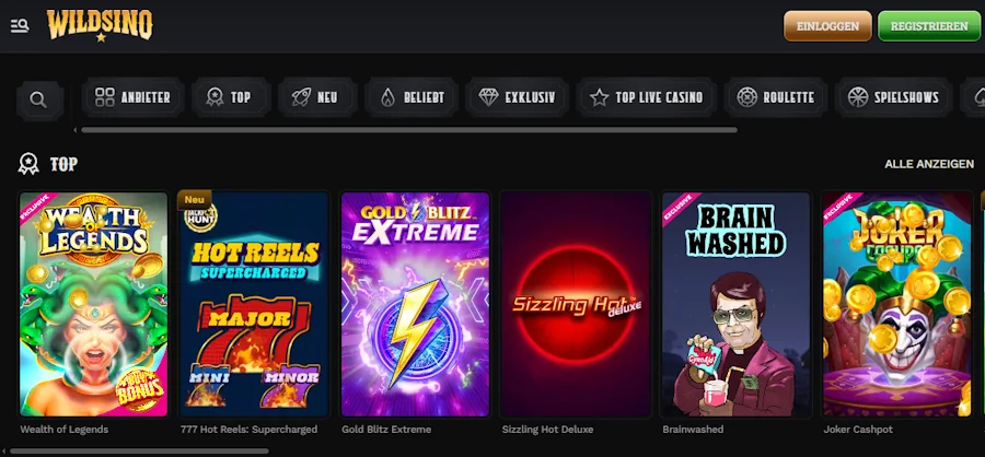 Wildsino Casino Spiele